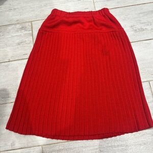 Giorgio Red Pleated Skirt – Size S